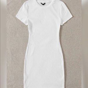 Solid Rib-knit Bodycon Dress